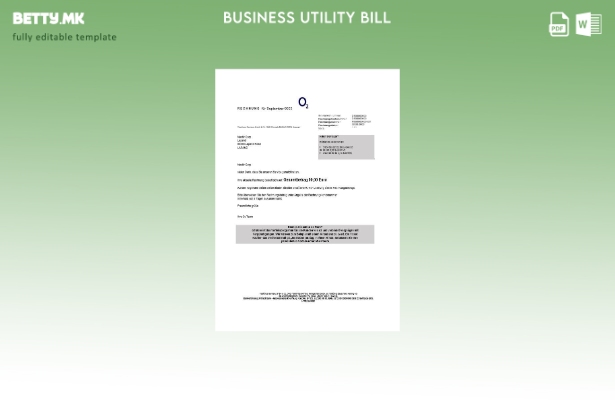 Модерен стил Германија Rechnung O шаблон за деловни сметки за комунални услуги